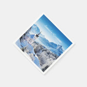 冬のシーンカスタム スタンダードカクテルナプキン (角)