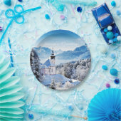 冬のシーンカスタム ペーパープレート (パーティー)