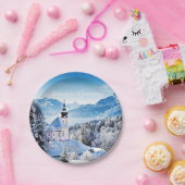 冬のシーンカスタム ペーパープレート (パーティー)