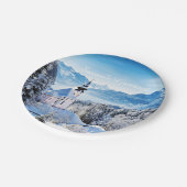 冬のシーンカスタム ペーパープレート (アングル)