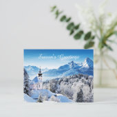 冬のシーンカスタム ポストカード (スタンド正面)