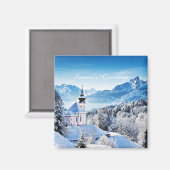 冬のシーンカスタム マグネット (正面/裏面)
