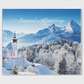 冬のシーンカスタム ラッピングペーパー (フラット)