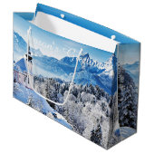 冬のシーンカスタム ラージペーパーバッグ (正面アングル)