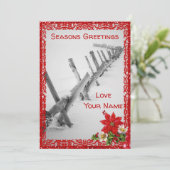 冬のシーンクリスマスフラットカード シーズンカード (スタンド正面)