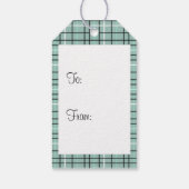 冬のシーンスノーグローブオンプレイドギフトラベル ギフトタグ (裏面)