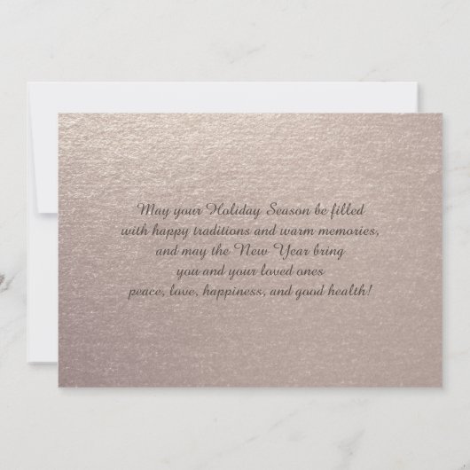 冬のシーンファインアートカスタムフラットクリスマスカード シーズンカード (裏面)