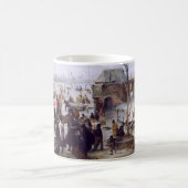 冬のシーンファインアートクリスマスプレゼント コーヒーマグカップ (中央)