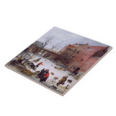 冬のシーンファインアートクリスマスプレゼント タイル (側面)