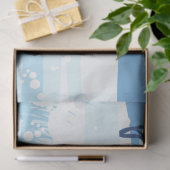 冬のシーンペンギンと雪だるま 薄葉紙 (ギフト)