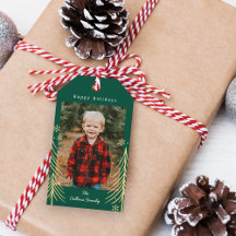 冬のシーンホリデーラベルクリスマスギフトタグ