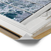 冬のシーンホワイトベイウィンドウ幻想ポスター ポスター (角)