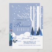 冬のシーンリハーサルディナーパーティー 招待状 (正面/裏面)