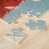 冬のシーン美しい馬と女の子パズル ジグソーパズル (側面)