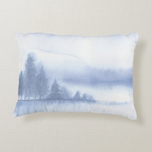冬のシーン2、両面プリント アクセントクッション (裏面)
