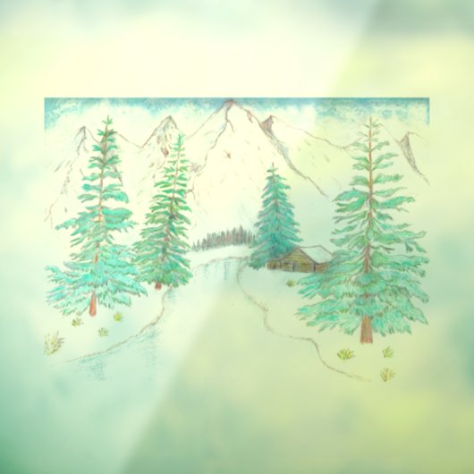 冬のシーン ウィンドウサイン (シート3)