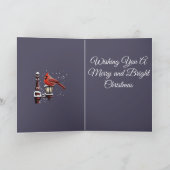 冬のシーン カーディナル 鳥 ホリデー クリスマス (内部)