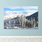 冬のシーン キャンバスプリント (インサイチュ (ウッドフロア))
