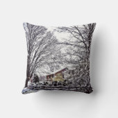 冬のシーン クッション (裏面)