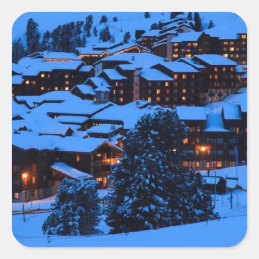 冬のシーン スクエアシール (正面)