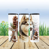 冬のシーン・ハスキー タンブラー