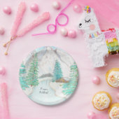 冬のシーン ペーパープレート (パーティー)