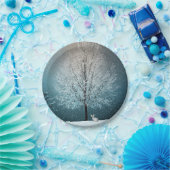 冬のシーン ペーパープレート (パーティー)