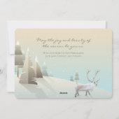 冬のシーン ホリデー フォト カード (裏面)