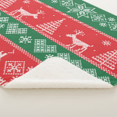 冬のシーン：ヴィンテージのシームレスなパターン シェルパブランケット (3/4)