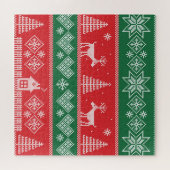 冬のシーン:ヴィンテージのシームレスなパターン ジグソーパズル (横)