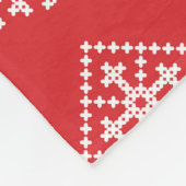 冬のシーン:ヴィンテージのシームレスなパターン フリースブランケット (角)