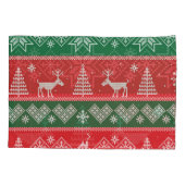 冬のシーン：ヴィンテージのシームレスなパターン 枕カバー (裏面)