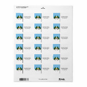 冬のシーン-住所 シール (フルシート)