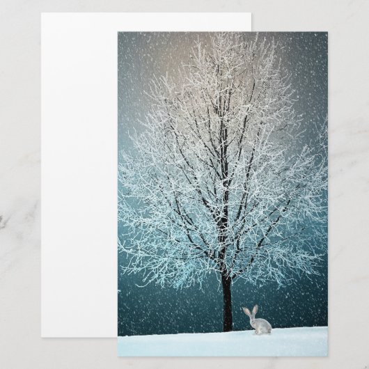 冬のシーン 便箋 (正面/裏面)