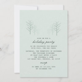 冬のシーン - 現代のホリデーパーティー招待状 招待状