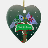 冬のシーン – 賛美このホーム セラミックオーナメント (右)