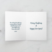 冬のシーンJohn 1:29神のクリスマスの子羊 カード (内部)