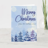 冬のシーンJohn 3:16永遠の人生のクリスマス カード (正面)