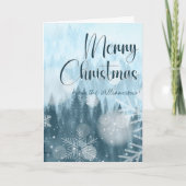 冬のシーンLuke 2:14神のクリスマスへの栄光 カード (正面)