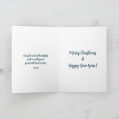 冬のシーンLuke 2:14神のクリスマスへの栄光 カード (内部)