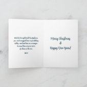 冬のシーンLuke 2:7最初に生まれた息子クリスマス カード (内部)