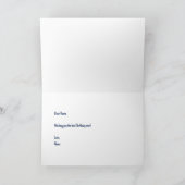 冬のシー疑問に思ン誕生日グリーティングカード カード (内部)