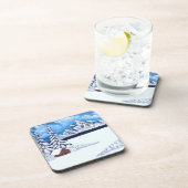 冬のシー疑問に思ン飲料用コースター コースター (右側)