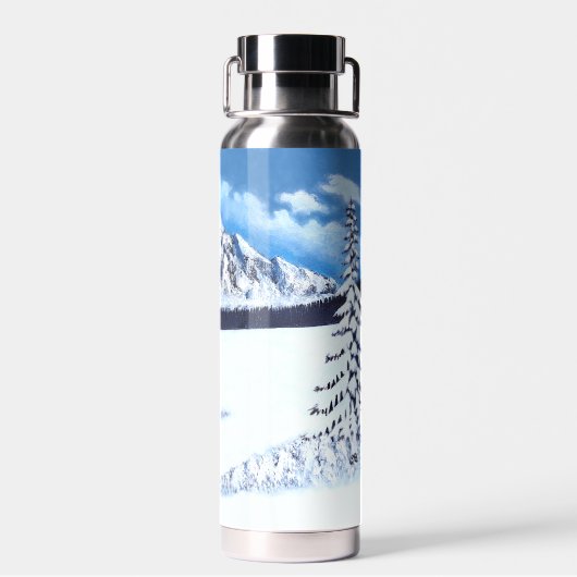 冬のシ疑問に思ーンシルバー絶縁 ウォーターボトル (背面)