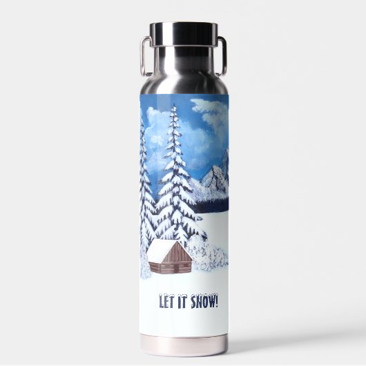 冬のシ疑問に思ーンシルバー絶縁 ウォーターボトル (正面)