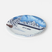 冬のシ疑問に思ーンラウンド紙プレート ペーパープレート (アングル)