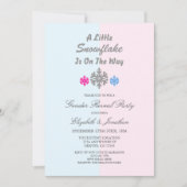 冬のジェンダーが明らかにする途中の雪の結晶 招待状 (正面)