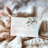 冬のジェンダーが本を明らかにするベビー エンクロージャーカード