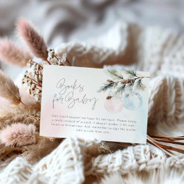 冬のジェンダーが本を明らかにするベビー エンクロージャーカード