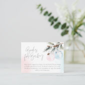 冬のジェンダーが本を明らかにするベビー エンクロージャーカード (スタンド正面)